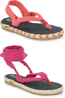 Fresh1947Feet Girls Slip-on Flats(Red ,)