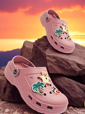 TRV Boys & Girls Sling Back Clogs(Pink , 4.5-5 YEARS)