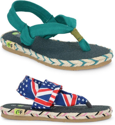 Fresh1947Feet Girls Slip-on Flats(Light Green ,)