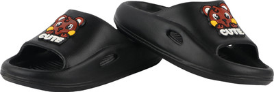 LEVOT Boys Slip-on Peep Toes(Black , 2.5-3 YEARS)