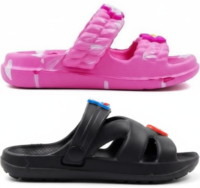 plushwalk Boys & Girls Slip-on Clogs(Pink , 3.0 to 3.5 Years)