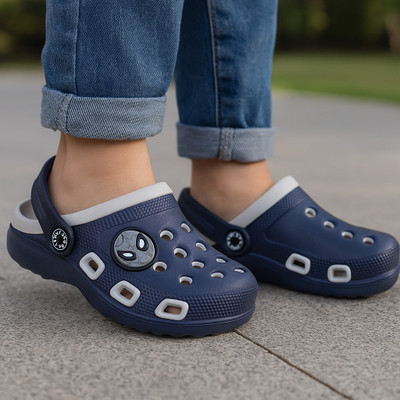 TRZ Boys Sling Back Clogs(Light Blue , 7-8 YEARS)