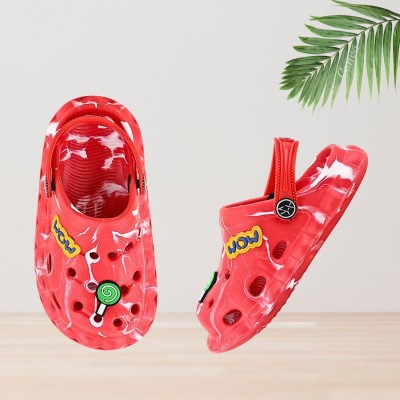 Miss & Chief Boys & Girls Sling Back Clogs(Red , 6.5-7 Years)