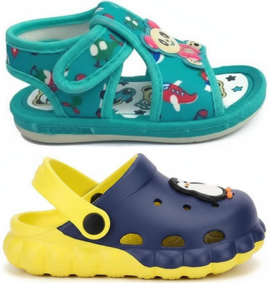 FEETPER Boys & Girls Slip-on Sports Sandals(Blue , 9-12 Months)