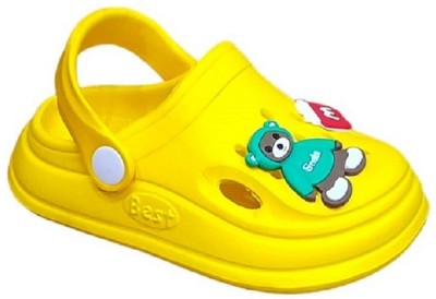 LNG Lifestyle Boys Sling Back Clogs(Yellow , 5.5 - 6 Years)