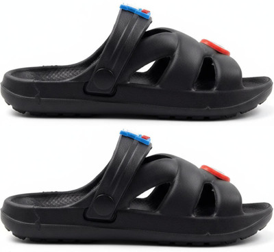 plushwalk Boys & Girls Slip-on Clogs(Black , 3.5 to 4.0 Years)
