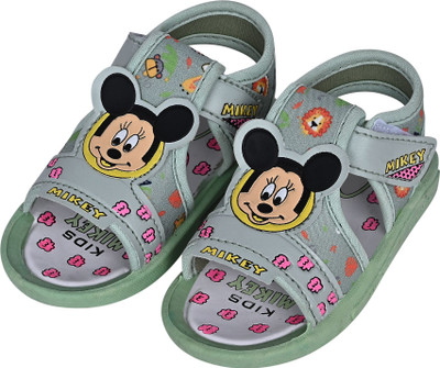 LEVOT Boys & Girls Velcro Sports Sandals(Grey , 2-2.5 YEARS)