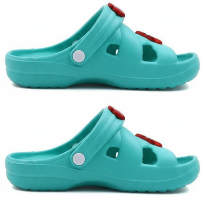plushwalk Boys & Girls Slip-on Clogs(Light Green , 18 to 24 Months)