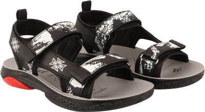 Airfax Boys & Girls Velcro Sports Sandals(Black , 3-4 Years)