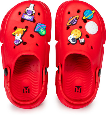 Hygear Boys & Girls Sling Back Clogs(Red , 7-8 yrs)