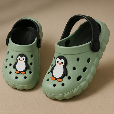 GOKIK Boys & Girls Sling Back Clogs(Green , 4.5 - 5 year)