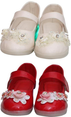 New Collection Girls Velcro Mary Janes(Green , 7-8 Years)