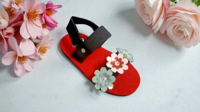 SHOESTICHE Avengers Girls Velcro Strappy Sandals(Red , 1 .5 year kids)