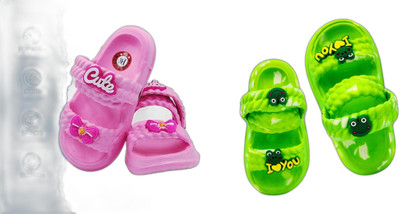 plushwalk Boys & Girls Slip-on Clogs(Green , 12 to 18 Months)