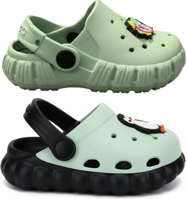 FEETPER Boys & Girls Slip-on Sports Sandals(Green , 3-4 Years)