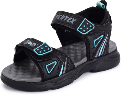 G&D Boys & Girls Velcro Sports Sandals(Black , 10-11 Years)