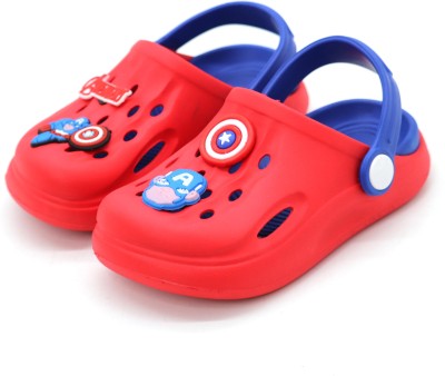 MARVEL BY MISS & CHIEF Boys & Girls Sling Back Clogs(Red , 8-9 Years)