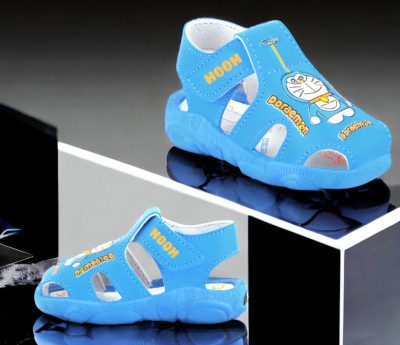 HOOH - Now comfort in fashion Boys Velcro Sports Sandals(Blue , 6-12 Months)