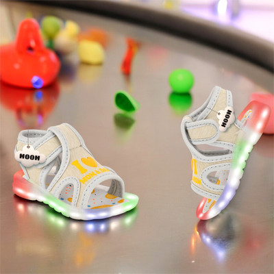 HOOH - Now comfort in fashion Boys Velcro Sports Sandals(Yellow , 6-12 Months)