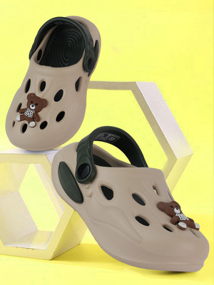 PASSION PETALS Boys Slip-on Clogs(Brown , 4-4.5 Years)