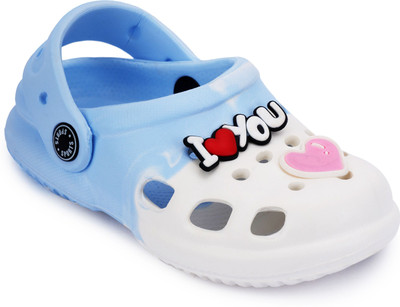 Shadow Boys & Girls Sling Back Clogs(White , 4 Years to 4.5 Years)