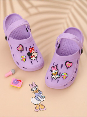 Disney By Yellow Bee Girls Sling Back Clogs(Purple , 6-6.5Years)