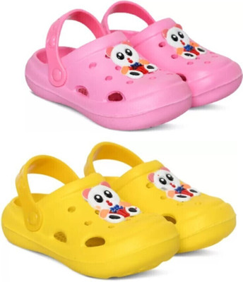 Firstcliq Boys & Girls Sling Back Clogs(Multicolor , 3 year to 3.5 year)