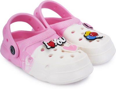 Shadow Boys & Girls Sling Back Clogs(White ,)