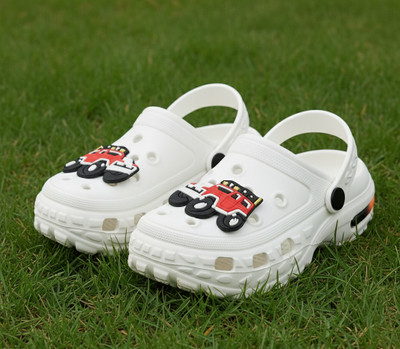 RIKBROS Boys & Girls Slip-on Clogs(White , 6-7 Years)