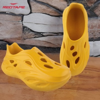 RED TAPE Girls Slip-on Clogs(Yellow ,)