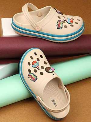 Neoz Boys Sling Back Clogs(Cream , 5 - 6 year)