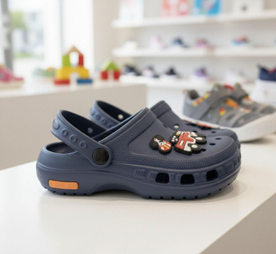 RIKBROS Boys & Girls Slip-on Clogs(Blue , 7-8 Years)