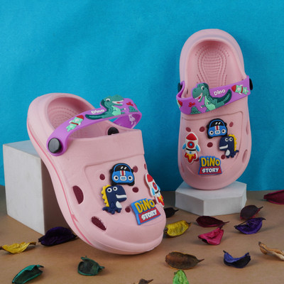 KILLER Jungle Book Boys & Girls Sling Back Clogs(Pink , 5 - 5.5 YEARS)