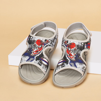 Pantaloons Junior Spiderman Boys Velcro Flats(Grey , 16 Years and Above)