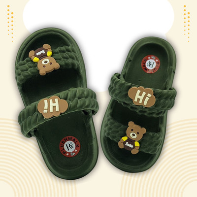 plushwalk Kung Fu Panda Boys & Girls Slip-on Clogs(Dark Green , 3 to 6 Months)