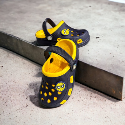 TRZ Boys Sling Back Clogs(Yellow , 4 - 4.5 year)