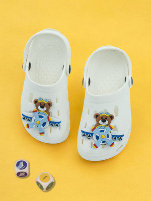 Yellow Bee Boys Slip-on Clogs(White , 8-8.5 Years)