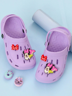 Disney By Yellow Bee Girls Sling Back Clogs(Purple , 6-6.5Years)