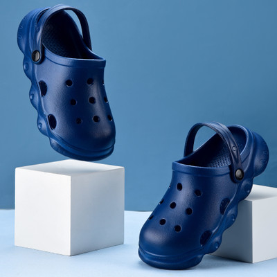 leecook Boys & Girls Sling Back Clogs(Dark Blue , 3-3.5 Years)