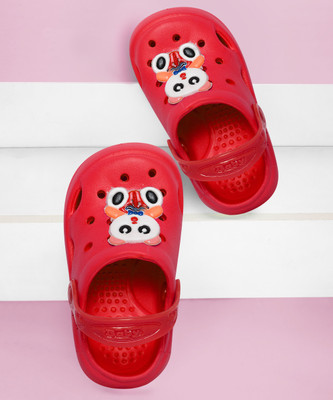 Trendmode Kung Fu Panda Boys & Girls Sling Back Clogs(Red , 3 to 3.5 year)