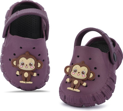 GLJ CLASSMATE Boys & Girls Sling Back Clogs(Purple , 6-7 Years)