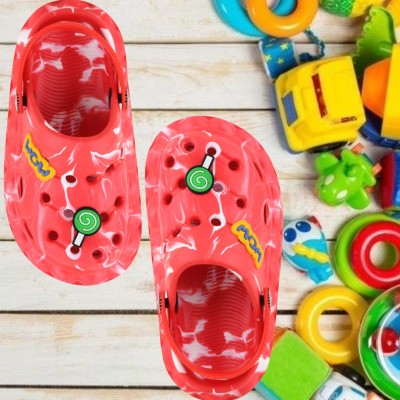 SMARTOTS Boys & Girls Slip-on Clogs(Red , 3.5-4 Years)