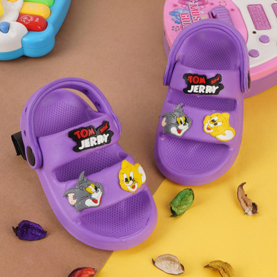 KILLER Tom & Jerry Boys & Girls Sling Back Clogs(Purple , 3 - 3.5 YEARS)