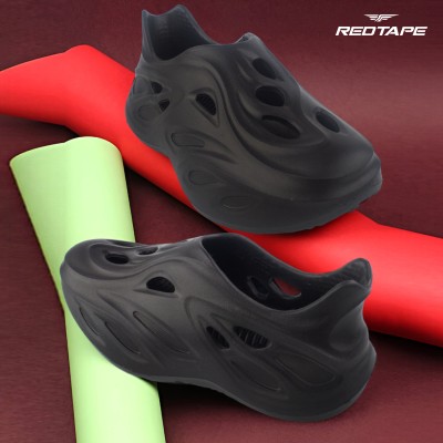 RED TAPE Girls Slip-on Clogs(Black ,)