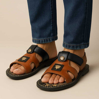 Madam Choice Boys Velcro Strappy Sandals(Multicolor , 10 - 11 Years)