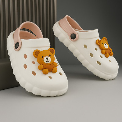 FASMANIA Kung Fu Panda Boys & Girls Slip-on Clogs(White , 3-3.5 YEARS)