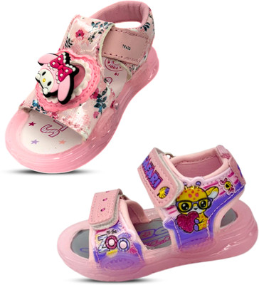 Hyfex Ninja Hattori Boys & Girls Velcro Sports Sandals(Pink , 2.5 to 3 Years)