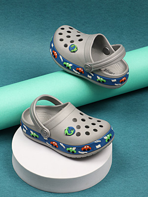 Neoz Boys Sling Back Clogs(Silver , 4-4.5 Years)