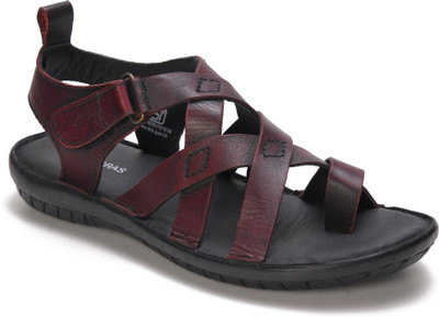 Mardi Gras Boys Velcro Strappy Sandals(Black , 6 To 12 Years)