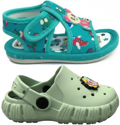 FEETPER Boys & Girls Slip-on Sports Sandals(Blue , 5-6 Years)